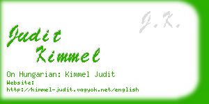 judit kimmel business card